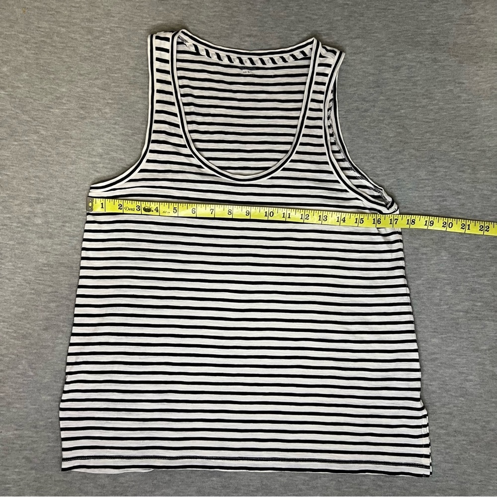 Madewell Black and White Striped Relaxed Tank Top